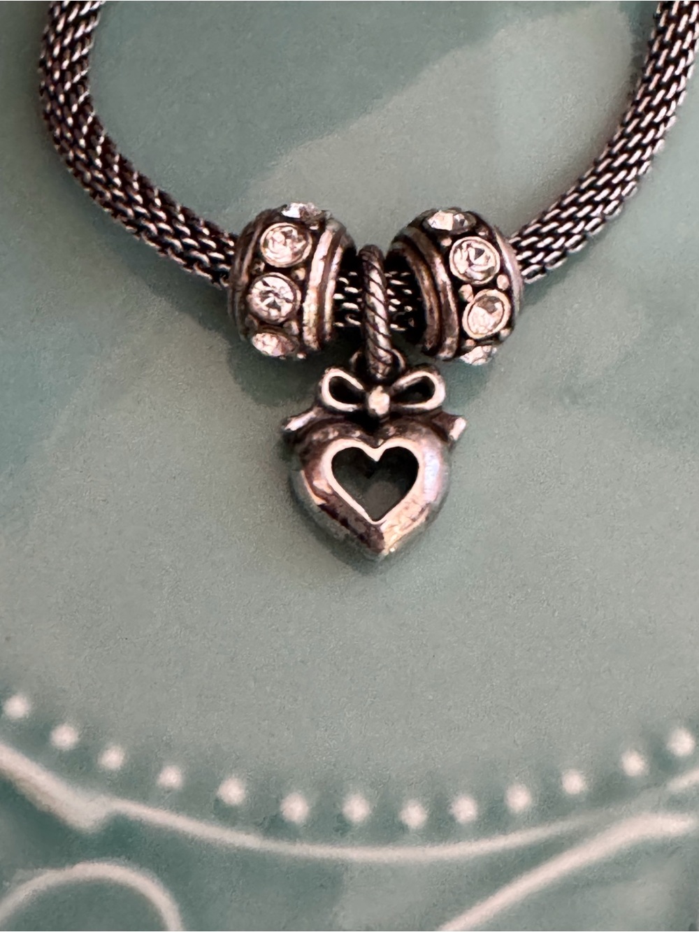 Brighton Heart Charm with Spacer Beads